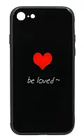 Чохол-накладка Glass Print Be Loved для iPhone SE2 / 8 / 7 Black