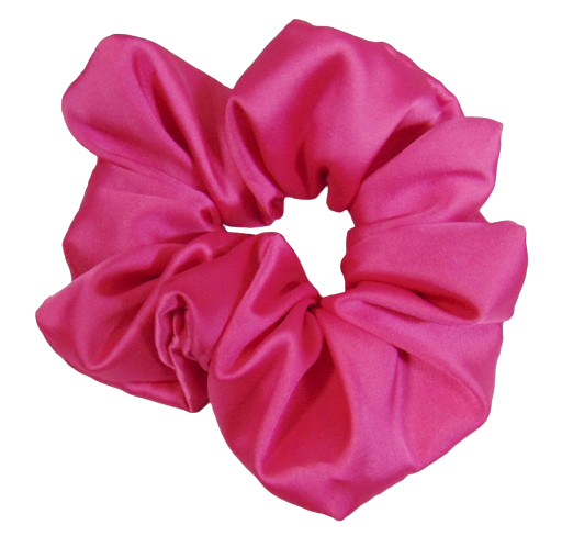 Шовкова гумка для волосся Handmade 13 см фуксія