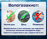 Красивий кварцовий модний чорний жіночий годинник з каучуковим ремінцем, фото 6