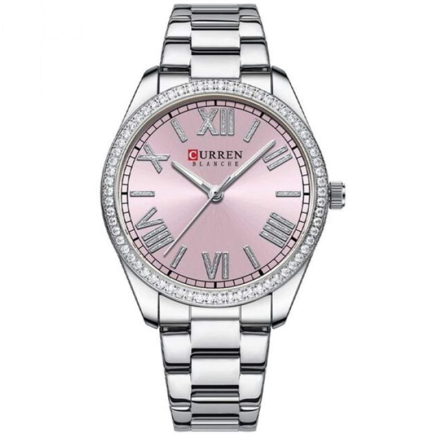 Модний стрілочний кварцовий наручний годинник з металевим ремінцем, фото 1