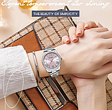 Модний стрілочний кварцовий наручний годинник з металевим ремінцем, фото 5