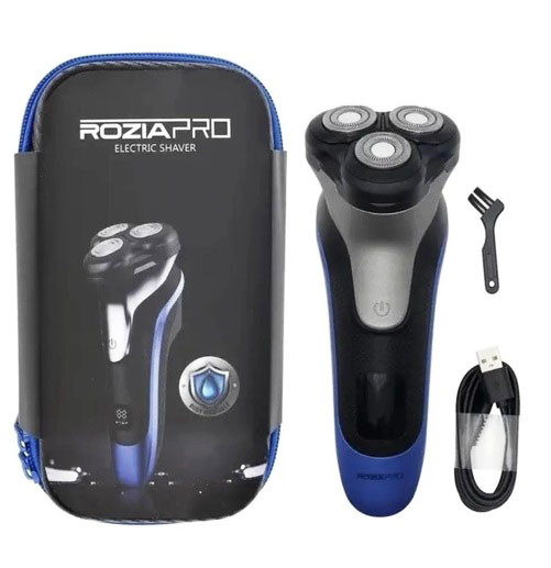 Чоловіча електробритва для бороди Rosia Pro HT 9535 роторна акумуляторна електробритва для чоловіків