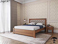 В наявності двоспальне ліжко з масиву бука "Лорд М50" розмір 160*200 колір горіх темний підсилені ламелі