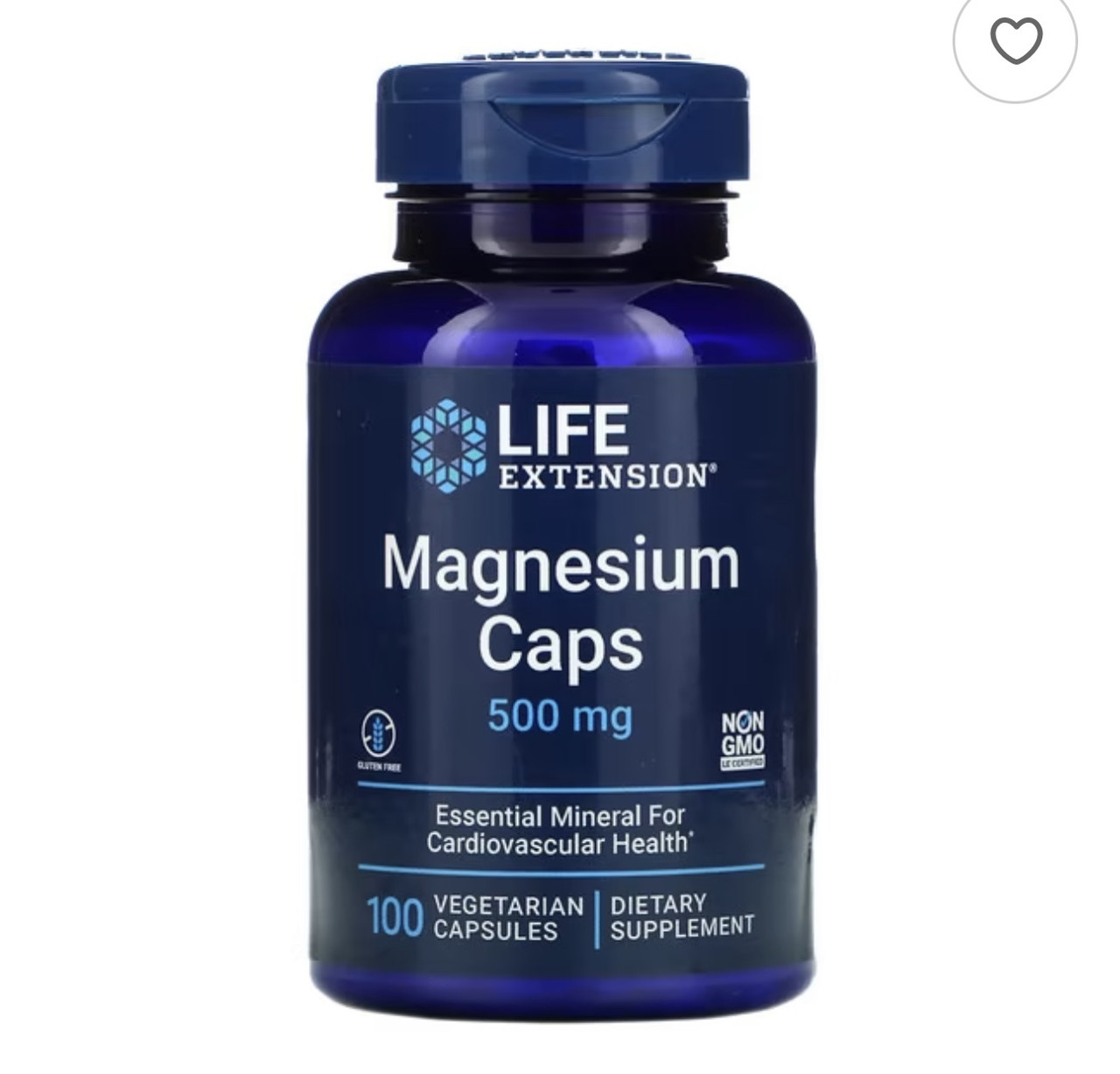 Life Extension, капсули з магнієм, 500 мг, 100 вегетаріанських капсул