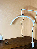 Бестеневая лампа на струбцине "Moon" для мастера маникюра в белом цвете HD-W3X