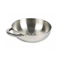 Миска с ручкой Tatonka Bowl With Grip М Silver, тарелка туристическая, военная миска, тарелки глубокие, посуда