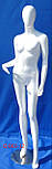 Білий манекен жіночий лакований, фото 3