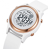 Модний жіночий наручний кварцовий годинник з каучуковим ремінцем, фото 3