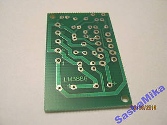 Плата під підсилювач LM3886T (TF), (УНЧ 70Вт)