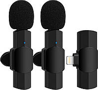 Беспроводной петличный микрофон для iPhone iPad 2 шт.
