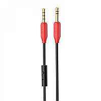 Кабель AUX Hoco UPA12 With Mic (1m) black