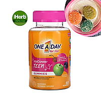 One-A-Day, VitaCraves Teen For Her, вітаміни для дівчаток-підлітків, 60 жувальних мармеладок
