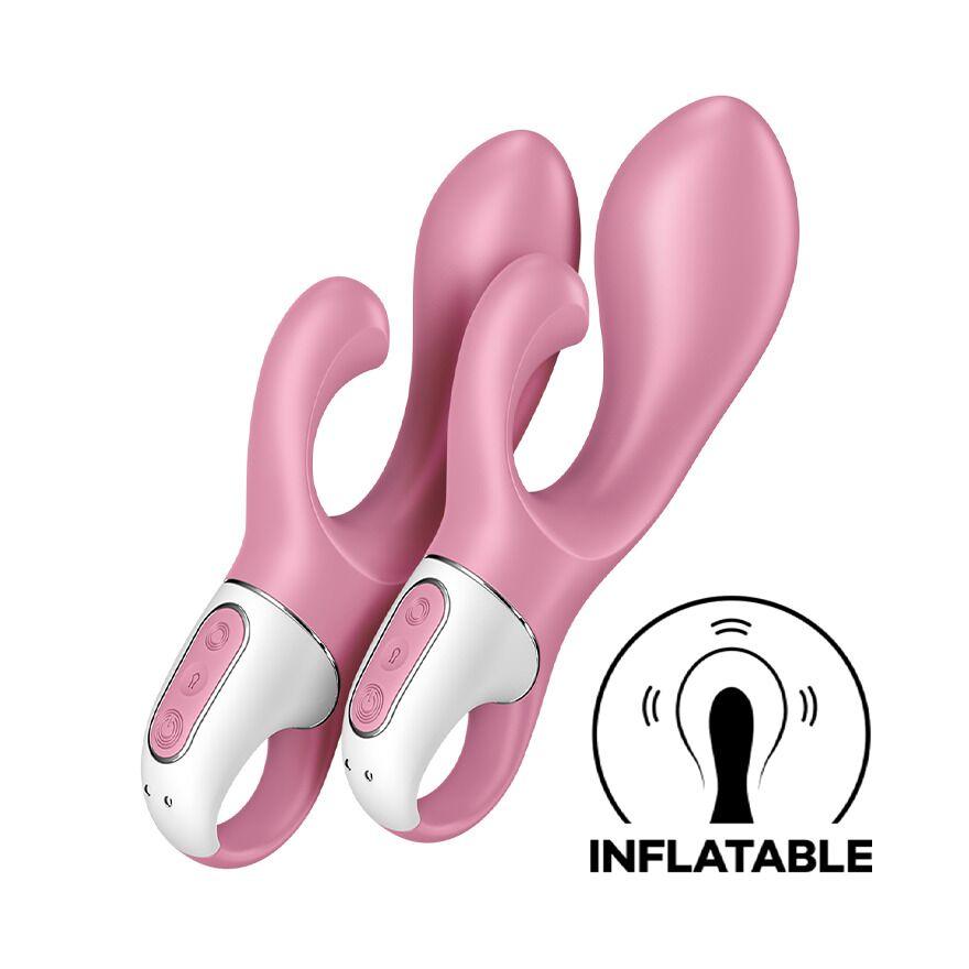 Вібратор-кролик надувний Satisfyer Air Pump Bunny 2, 22х4 см.