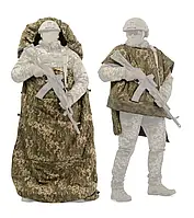 Спальній мешок"DUGOUT-R"пиксель,тактический теплый спальный мешок-одеяло влагостойкий для военных теплостойкий