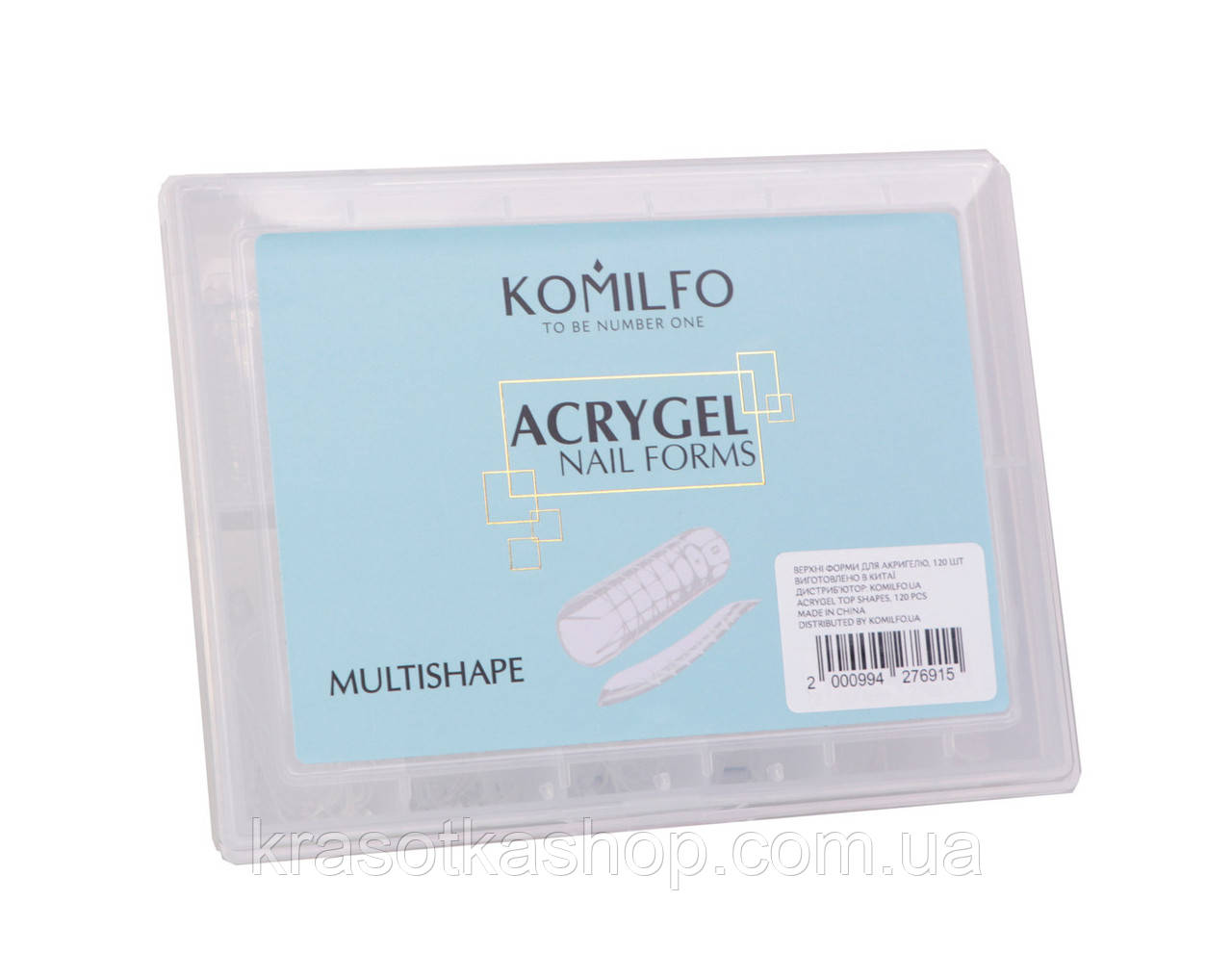 Верхні форми для нарощування, універсальні, Top Nail Forms Multishape Komilfo, 120 шт
