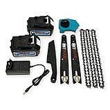 Міні пила акумуляторна Hitman (HA/chs-5R8i 62v 2-шина, 3-ланцюг, 2-АКБ), фото 5