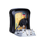 Міні сейф для ключів з кодовим замком чорний Антивандальний зовнішній міні сейф, фото 4