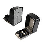 Міні сейф для ключів з кодовим замком чорний Антивандальний зовнішній міні сейф, фото 9