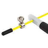 Скакалка швидкісна PowerPlay 4202 Ultra Speed Rope Жовта (2,9m.), фото 5