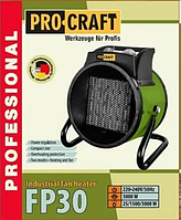 Керамический дуйчик Procraft FP30 ( 3000Вт, 3кВт), Электро тепловентилятор, Профессиональная тепловая пушка