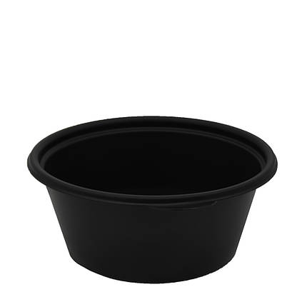 Супник пластиковий круглий для холодних і гарячих страв Чорний 500 мл ...