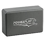 Блоки для йоги 2 шт. PowerPlay 4006 Yoga Brick EVA Сірі (пара), фото 3