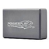 Блок для йоги PowerPlay 4006 Yoga Brick Сірий, фото 3