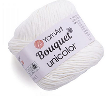 Пряжа Bouqet unicolor Yarnart-3201 білий