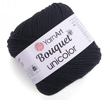 Пряжа Bouqet unicolor Yarnart-3202 чорний
