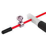 Скакалка швидкісна PowerPlay 4202 Ultra Speed Rope Червона (2,9m.), фото 5