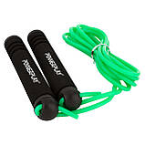 Скакалка PowerPlay 4205 Classic Plus Jump Rope Зелена (2,7m.), фото 3