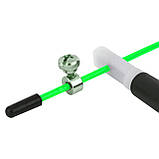 Скакалка швидкісна PowerPlay 4202 Ultra Speed Rope Зелена (2,9m.), фото 5