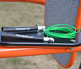 Скакалка швидкісна PowerPlay 4202 Ultra Speed Rope Зелена (2,9m.), фото 10
