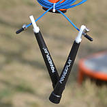 Скакалка швидкісна PowerPlay 4202 Ultra Speed Rope Синя (2,9m.), фото 9