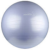 М'яч для фітнесу (фітбол) PowerPlay 4001 Ø75 cm Gymball  Sky Blue + помпа, фото 3