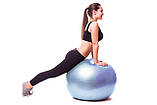 М'яч для фітнесу (фітбол) PowerPlay 4001 Ø75 cm Gymball  Sky Blue + помпа, фото 5
