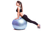 М'яч для фітнесу (фітбол) PowerPlay 4001 Ø75 cm Gymball  Sky Blue + помпа, фото 8