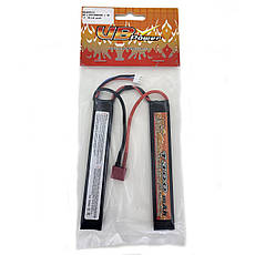 Акумулятор Li-Po 7.4V 1300mah - 2 stick 20-40C Т-конектор (VBPower) (для страйкболу), фото 5