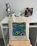 Екошопер BookOpt ВК4063 MONET «Водяні лілії» бежевий, фото 4