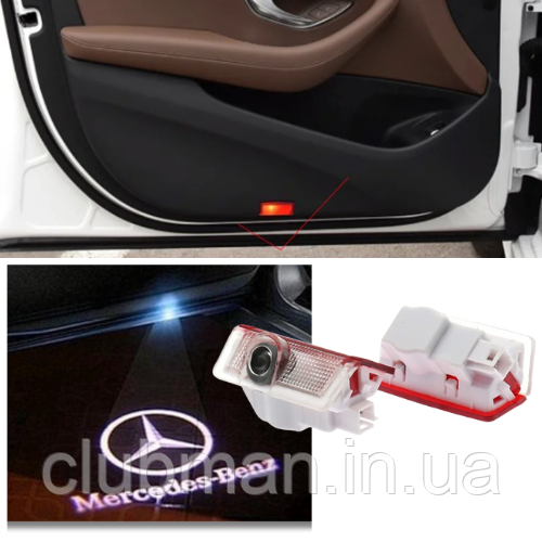 Проектор підсвічування логотипу для дверей Mercedes-Benz (Мерседес) W176 W205 W212/213 W246 Gl GLE GLA GLC GLS M