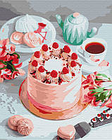 Картина на підрамнику за номерами Рожевий десерт