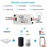 Wi-Fi + RF реле Tuya Smart Life 10А розумне вимикач реле з радіо модулем 433 мГц, фото 4