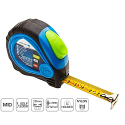 Рулетка HOEGERT 5м х 19 мм MID + нейлоновое покрытие