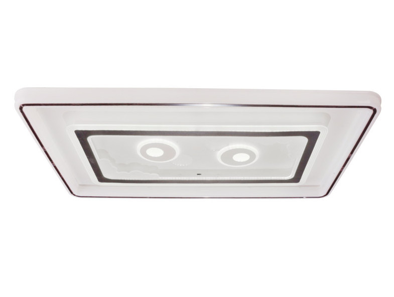 Сіро-білий смарт LED світильник 400W з пультом Brille димований настінно-стельовий 2700/4500/6500К IP20