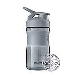 Шейкер спортивний (пляшка) BlenderBottle SportMixer Flip 20oz/590ml Grey, фото 3