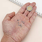 Шапочки для Бусін, Нержавіюча Сталь, Квіток, Сталь, Діаметр 6мм, Товщина 2мм, Отвір 1мм, 10шт/уп, фото 3