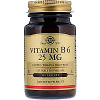 Витамин В6 Solgar 25 мг 100 таблеток KV, код: 7701055