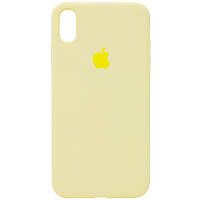 Чехол Silicone Case Full Protective (AA) для Apple iPhone X (5.8") / XS (5.8") Желтый / Mellow Yellow