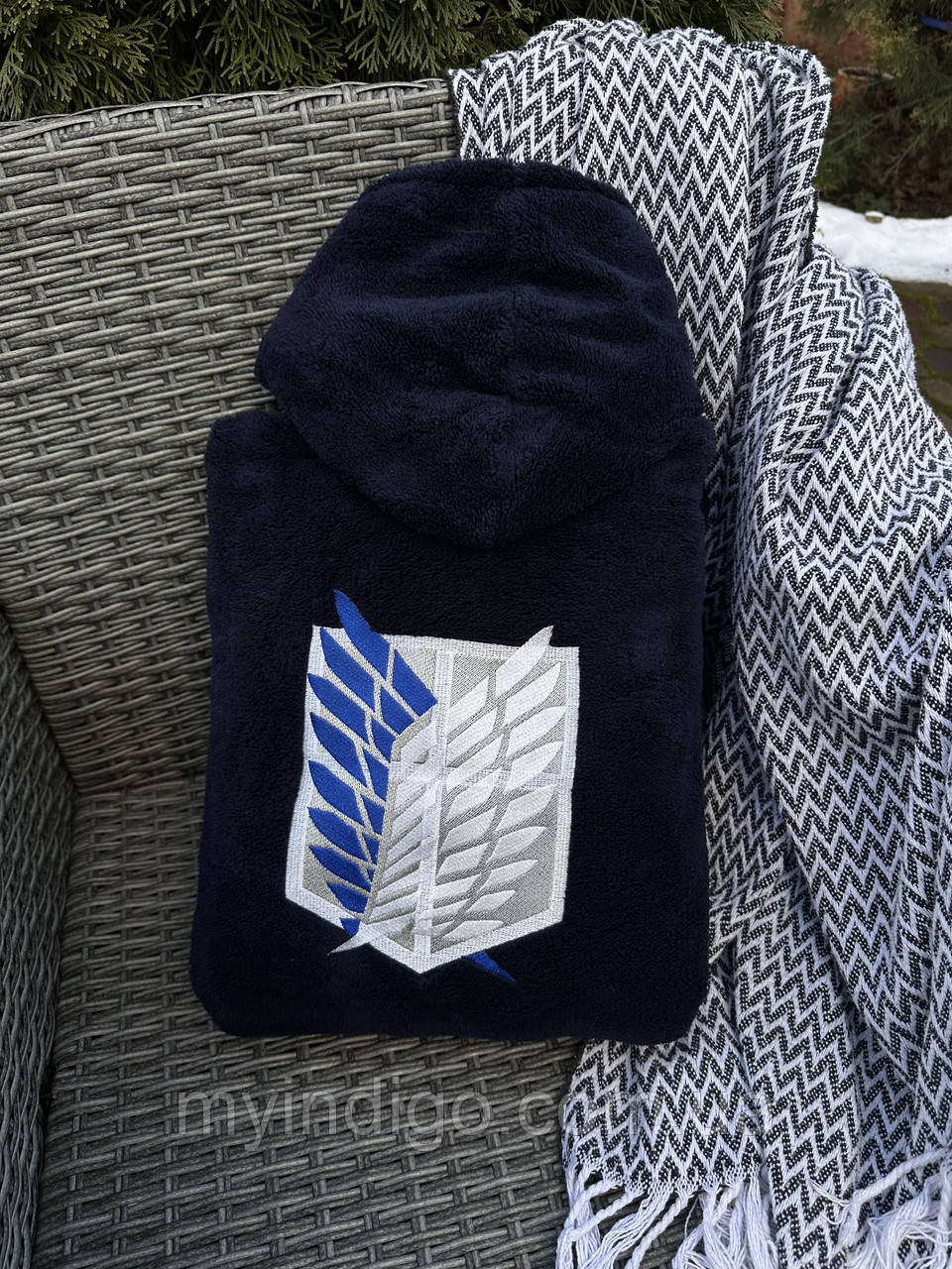 Чоловічий халат з індивідуальною вишивкою "Розвідкорпус", фото 1