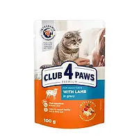 Влажный корм для кошек Club 4 Paws Premium pouch 100 г - ягненок